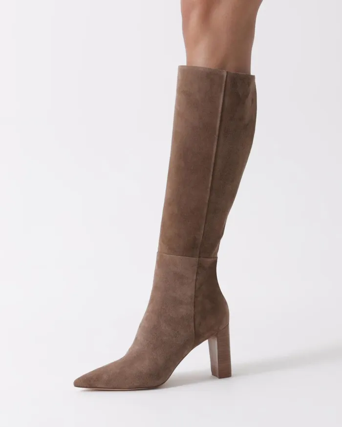 Elisa Tan Tall Boot 8211 Luxury Leather Boots 8211 KneeHigh Boots Tan Women Alexandre Birman Boots