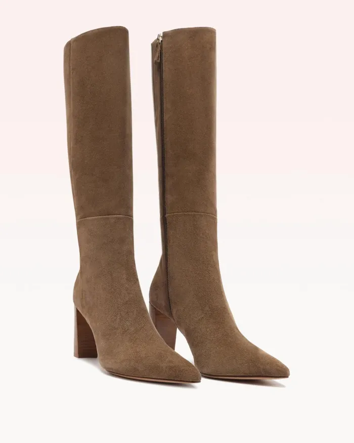 Elisa Tan Tall Boot 8211 Luxury Leather Boots 8211 KneeHigh Boots Tan Women Alexandre Birman Boots