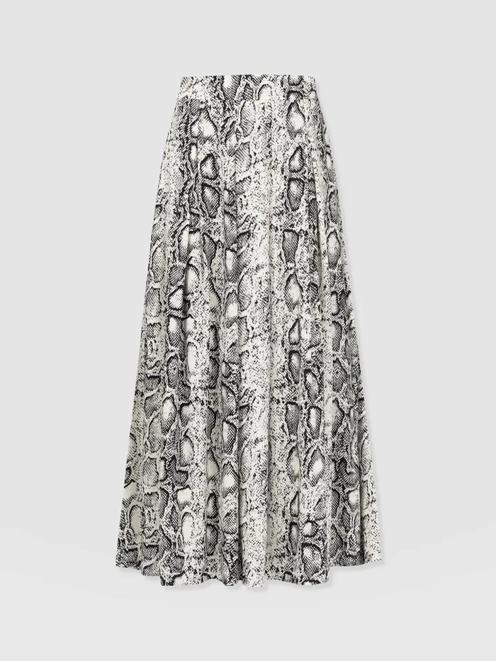 Eliza Pleated Skirt 8211 Cream Snake Cream Snake Women Saint And Sofia Skirts