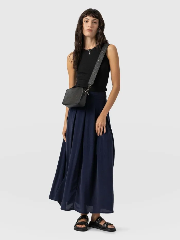 Eliza Pleated Skirt 8211 Navy Navy Women Saint And Sofia Skirts