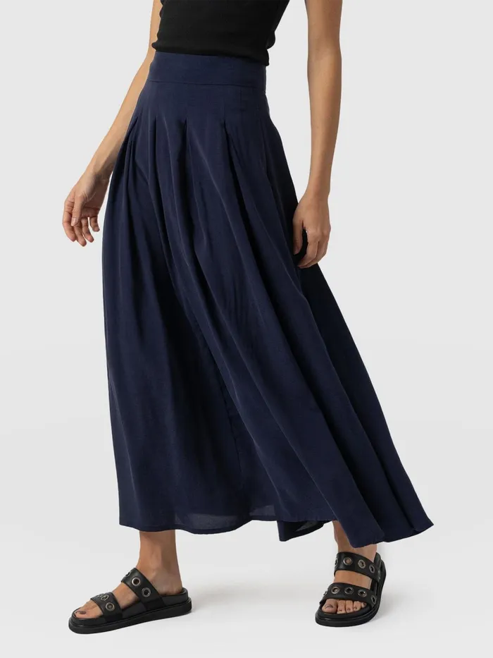 Eliza Pleated Skirt 8211 Navy Navy Women Saint And Sofia Skirts