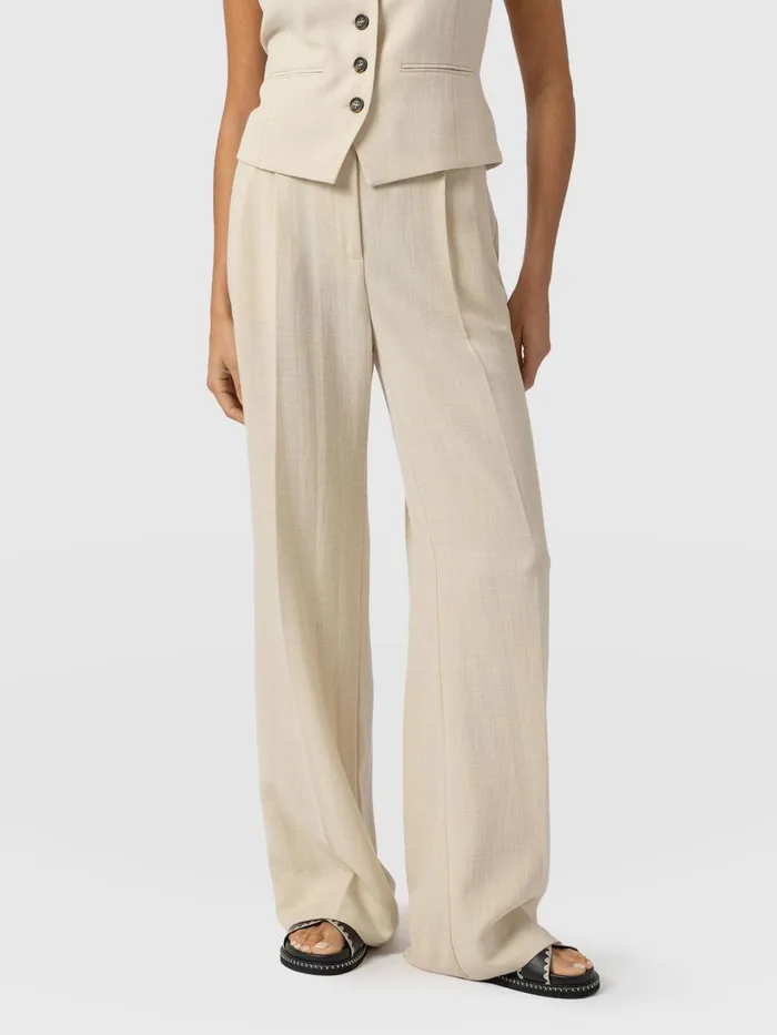 Emery Wide Leg Pant 8211 Cream Cream Women Saint And Sofia Pants