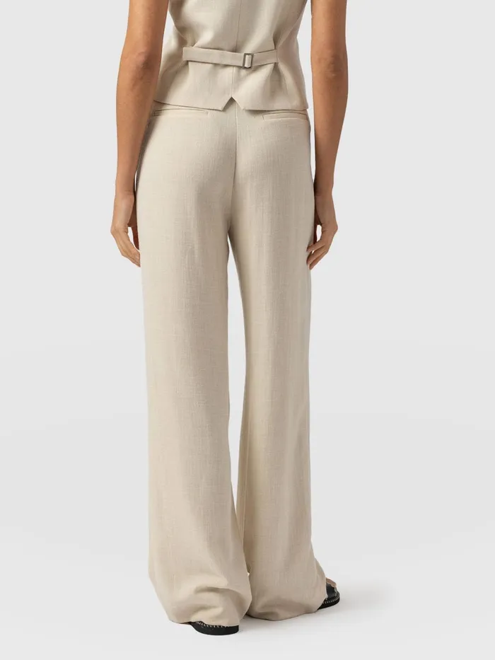 Emery Wide Leg Pant 8211 Cream Cream Women Saint And Sofia Pants