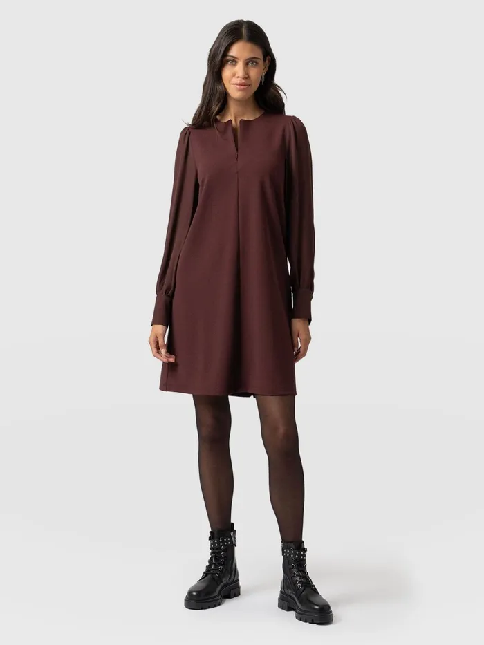Esme Zip Up Dress 8211 Maroon Maroon Women Saint And Sofia Dresses