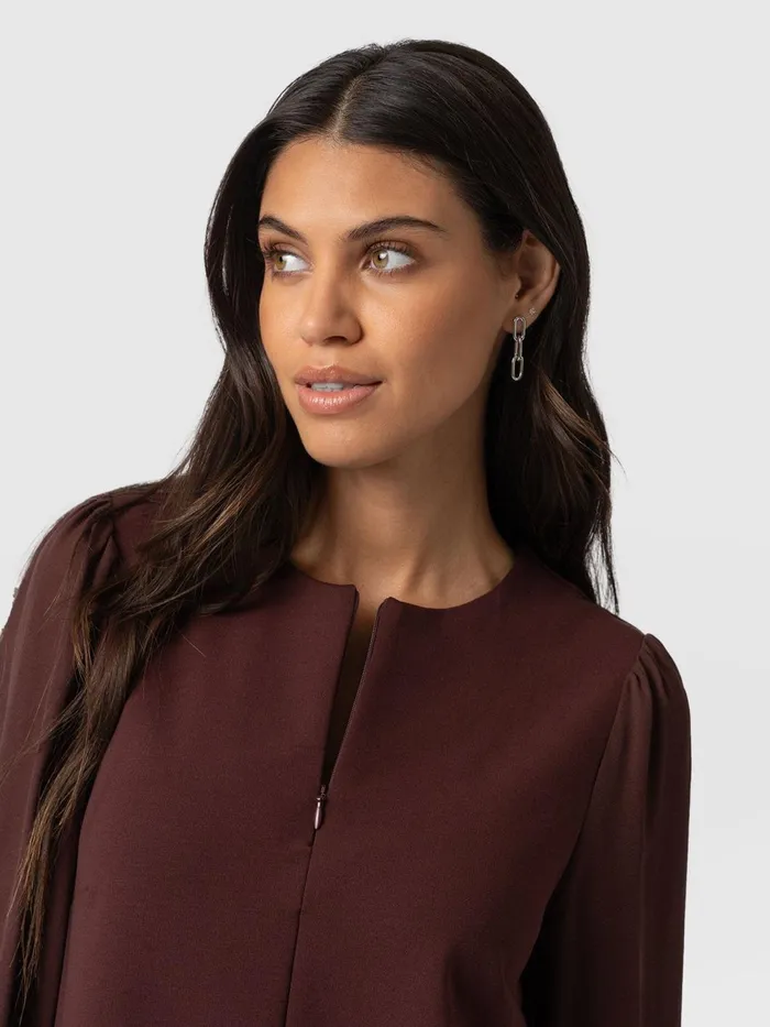 Esme Zip Up Dress 8211 Maroon Maroon Women Saint And Sofia Dresses