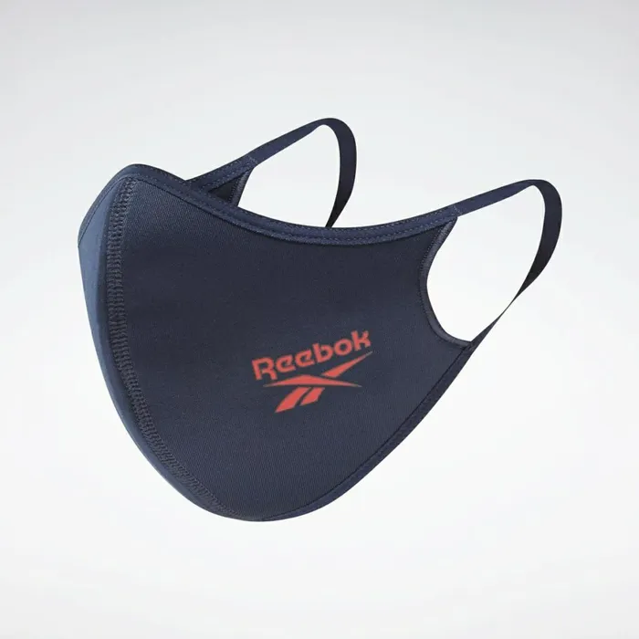 Face Covers Womens Reebok Face Cover ML 3Pack Pure Grey 5 Vector Navy Vector Red