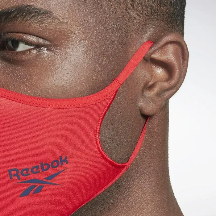 Face Covers Womens Reebok Face Cover ML 3Pack Pure Grey 5 Vector Navy Vector Red