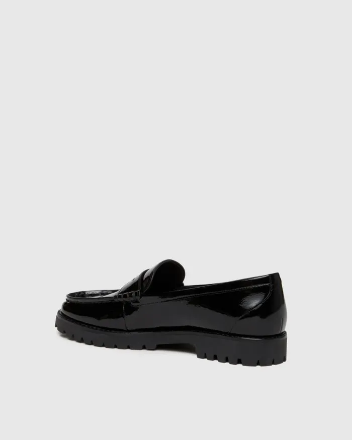 Flats Women PAIGE Ellis Loafer 8211 Black Patent Leather Flats Women PAIGE Ellis Loafer 8211 Black Patent Leather