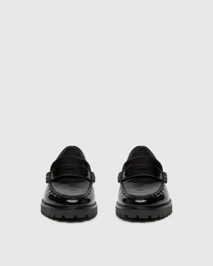 Flats Women PAIGE Ellis Loafer 8211 Black Patent Leather Flats Women PAIGE Ellis Loafer 8211 Black Patent Leather
