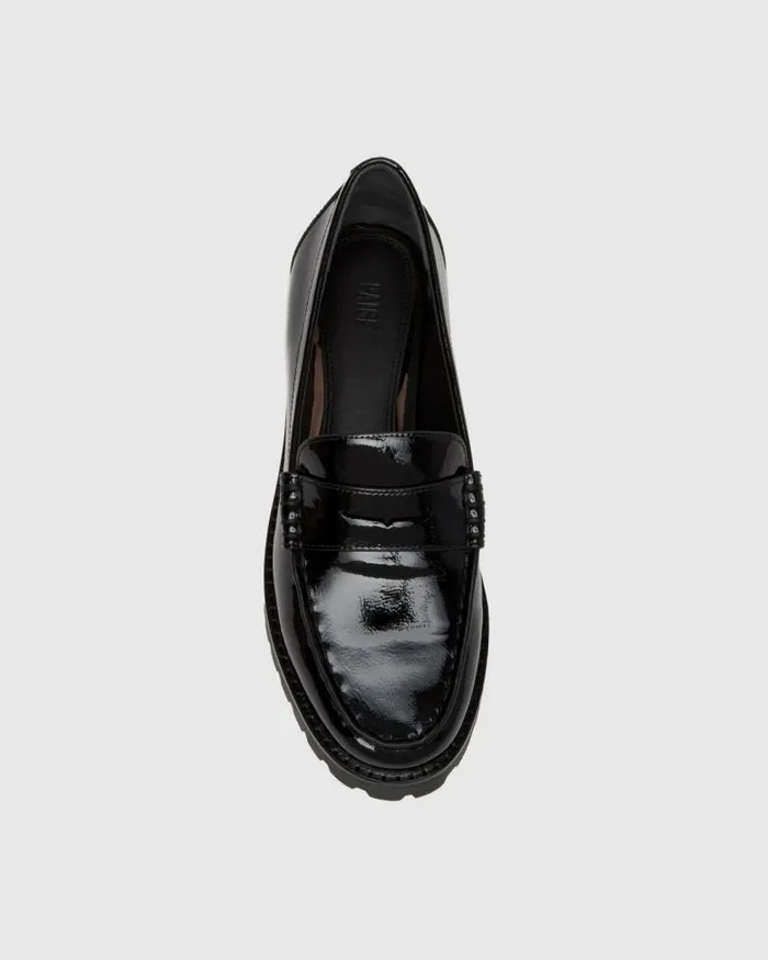 Flats Women PAIGE Ellis Loafer 8211 Black Patent Leather Flats Women PAIGE Ellis Loafer 8211 Black Patent Leather