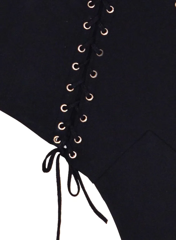Fleur Du Mal Bikinis Women Lace Up High Waist Bikini Black Fleur Du Mal Bikinis Women Lace Up High Waist Bikini Black
