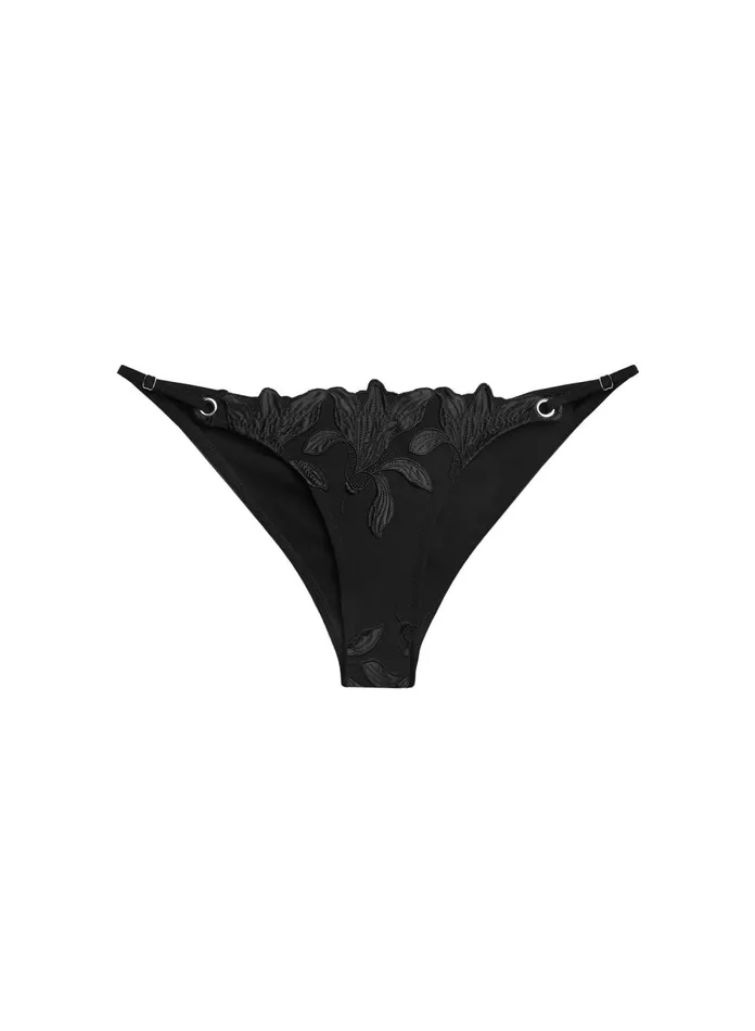 Fleur Du Mal Bikinis Women Lily Grommet Bikini Bottom Black Fleur Du Mal Bikinis Women Lily Grommet Bikini Bottom Black