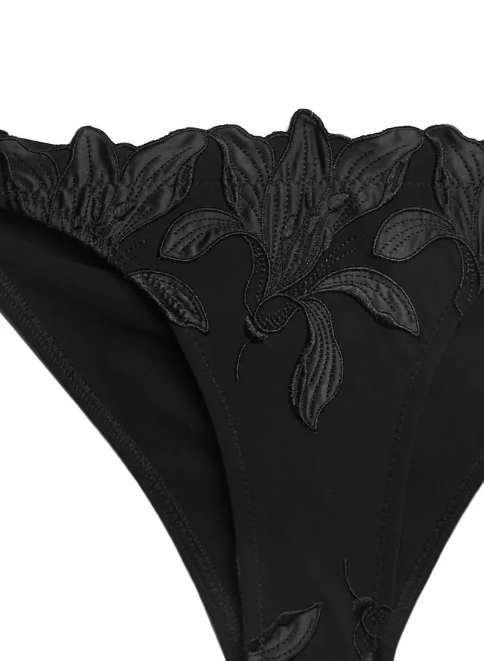 Fleur Du Mal Bikinis Women Lily Grommet Bikini Bottom Black Fleur Du Mal Bikinis Women Lily Grommet Bikini Bottom Black