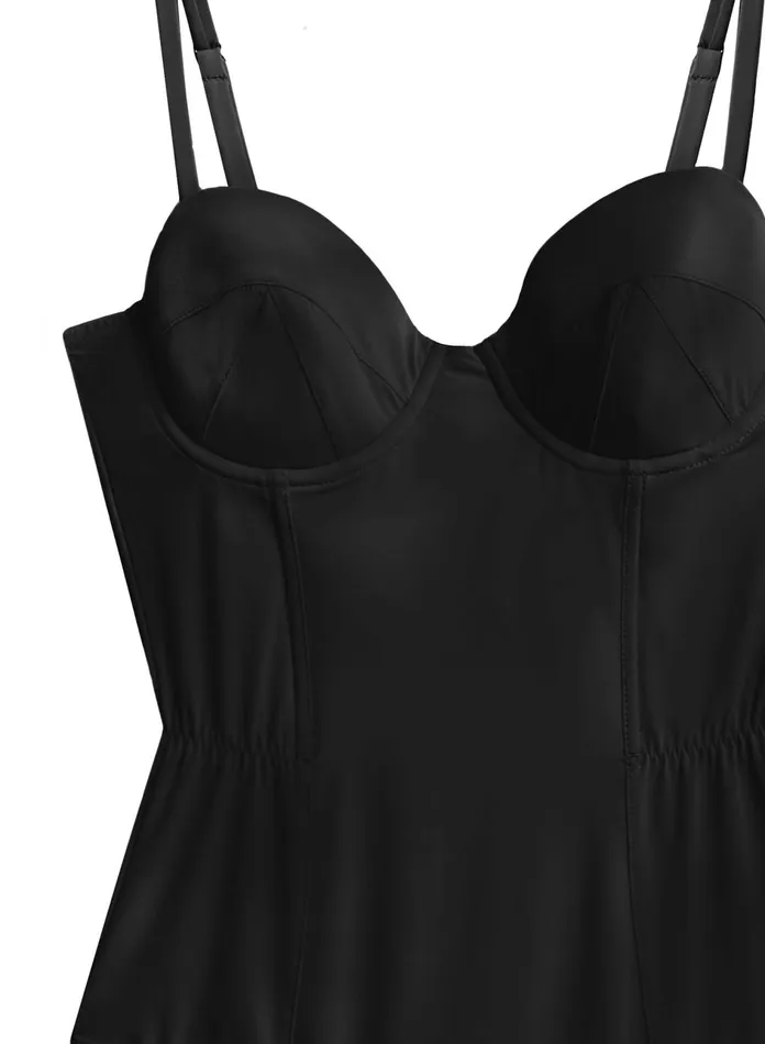 Fleur Du Mal Bodysuits Women Eco Luxe Jersey Bullet Bodysuit Black Fleur Du Mal Bodysuits Women Eco Luxe Jersey Bullet Bodysuit Black