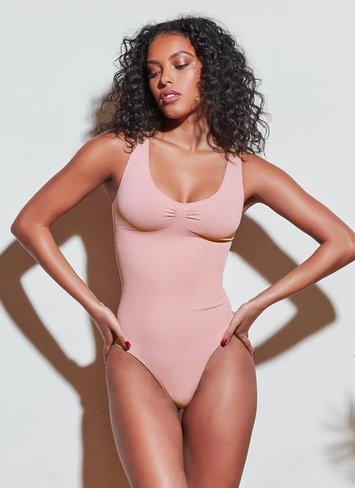 Fleur Du Mal Bodysuits Women Le Body Control Bodysuit Rose Pink