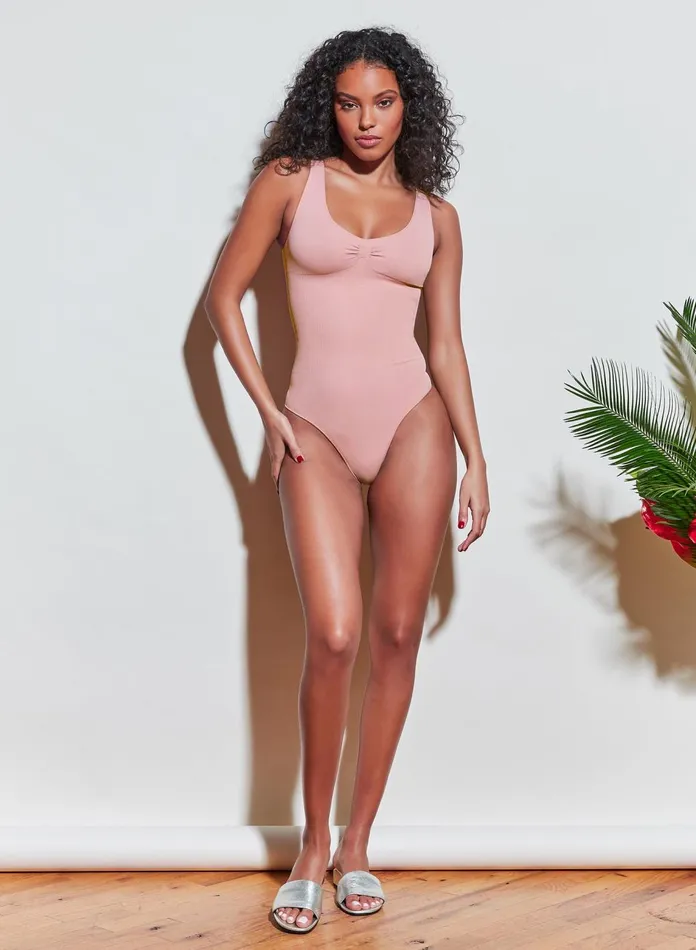 Fleur Du Mal Bodysuits Women Le Body Control Bodysuit Rose Pink