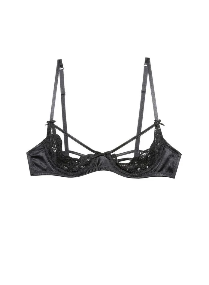 Fleur Du Mal Bras Women Charlotte Peekaboo Bra Black