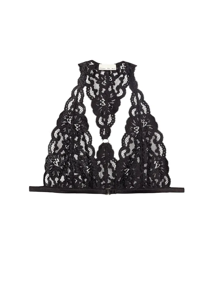 Fleur Du Mal Bras Women Charlotte Racer Back Bra Black