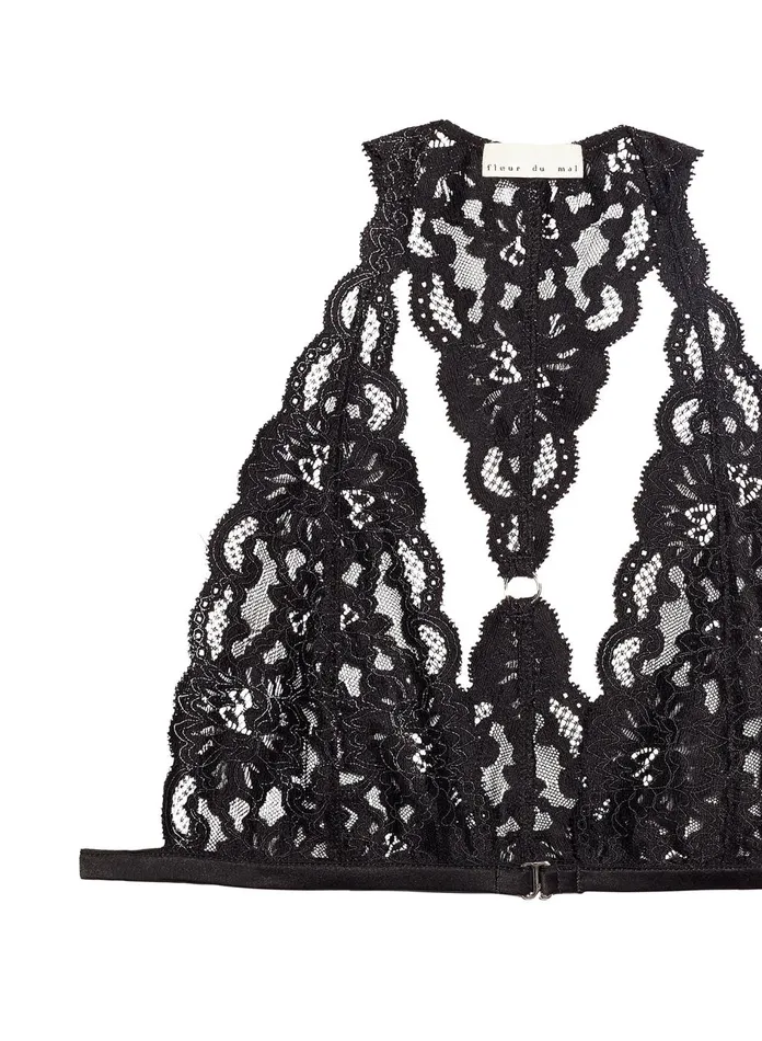 Fleur Du Mal Bras Women Charlotte Racer Back Bra Black