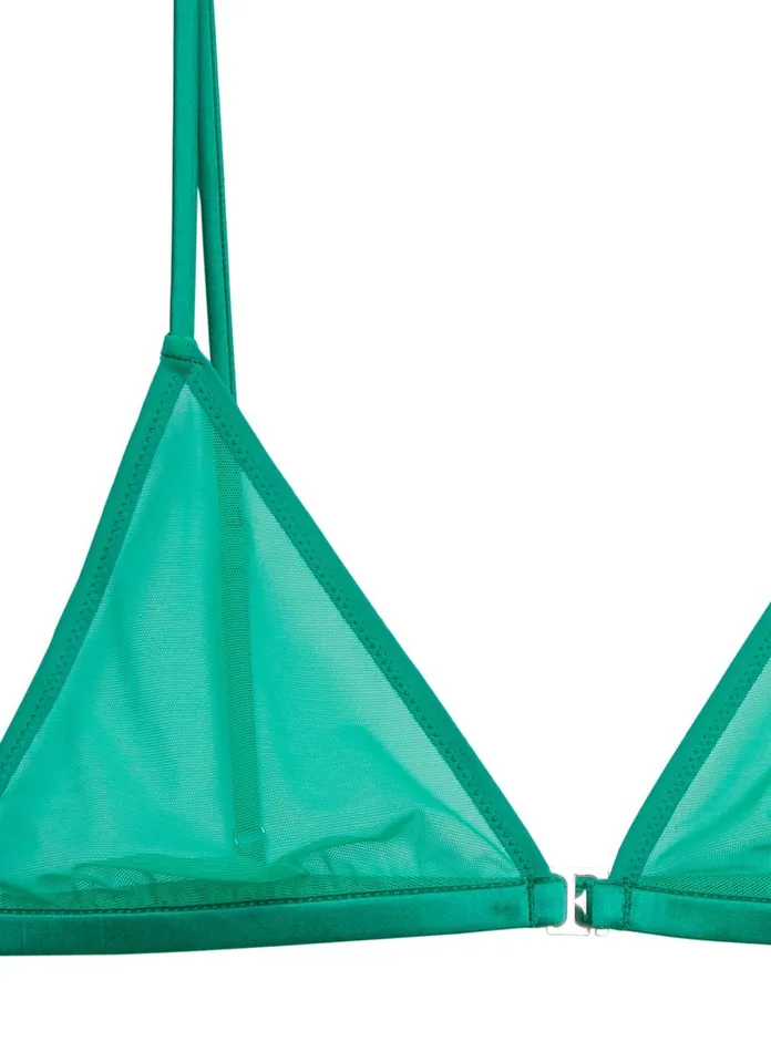 Fleur Du Mal Bras Women Mesh Triangle Bralette Emerald Fleur Du Mal Bras Women Mesh Triangle Bralette Emerald
