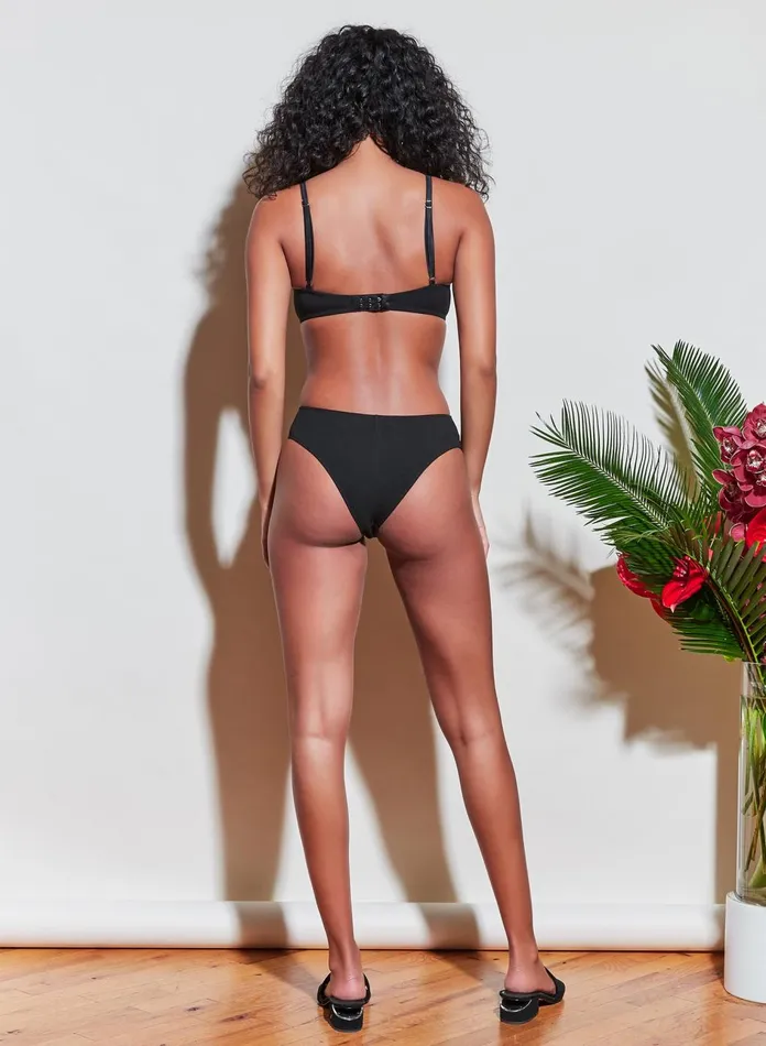 Fleur Du Mal Bras Women Organic Cotton Unlined Demi Bra Black Fleur Du Mal Bras Women Organic Cotton Unlined Demi Bra Black