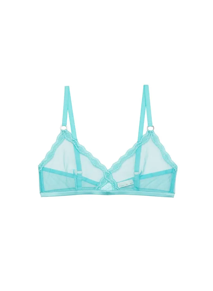 Fleur Du Mal Bras Women Sheer Tulle Bralette Bright Jade Fleur Du Mal Bras Women Sheer Tulle Bralette Bright Jade