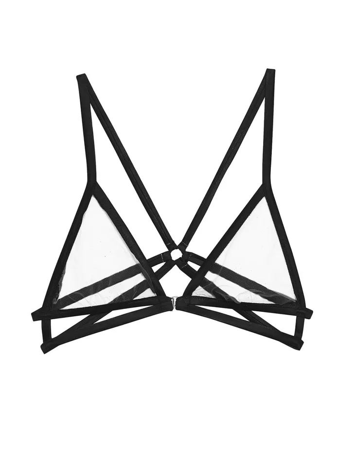 Fleur Du Mal Bras Women Strappy Bondage Bra Black