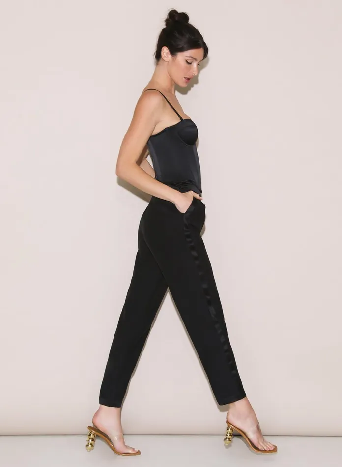 Fleur Du Mal Bustiers and Bra Tops Women Hamptons Bustier Black Fleur Du Mal Bustiers and Bra Tops Women Hamptons Bustier Black