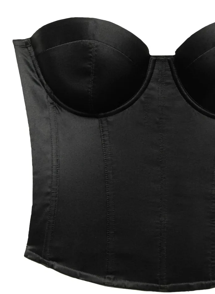 Fleur Du Mal Bustiers and Bra Tops Women Hamptons Bustier Black Fleur Du Mal Bustiers and Bra Tops Women Hamptons Bustier Black