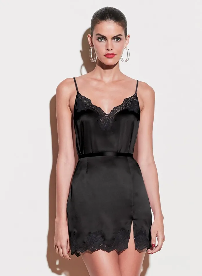 Fleur Du Mal Camis and Tanks Women James Lace Trim Cami Black