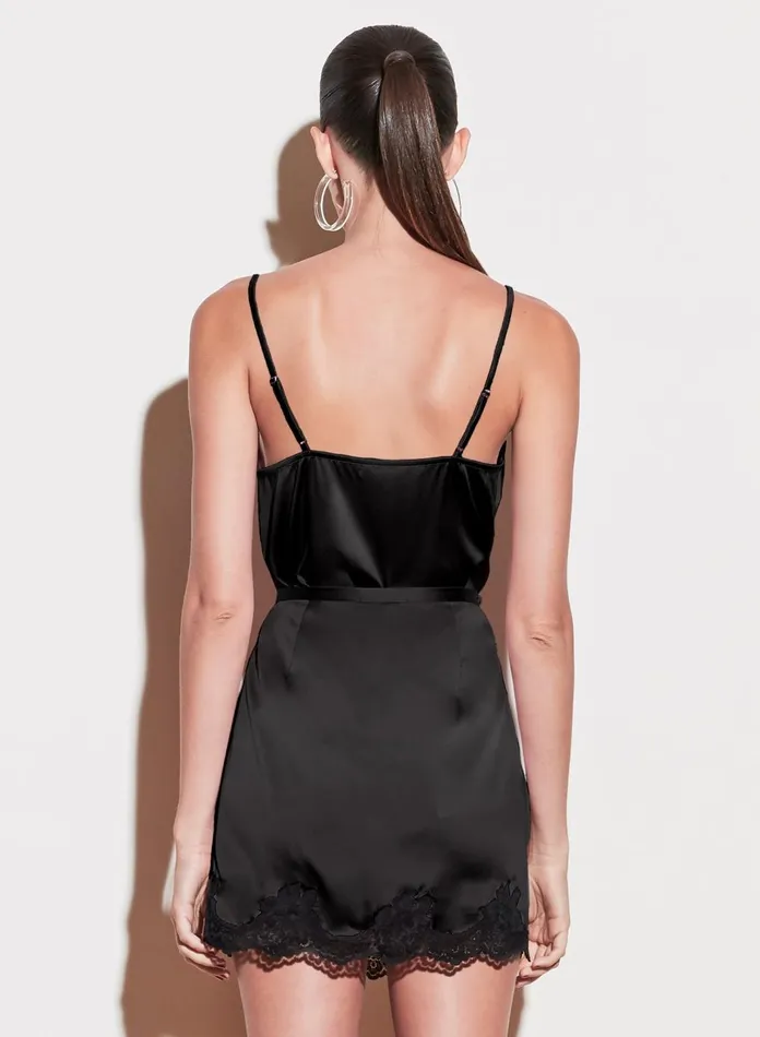 Fleur Du Mal Camis and Tanks Women James Lace Trim Cami Black Fleur Du Mal Camis and Tanks Women James Lace Trim Cami Black
