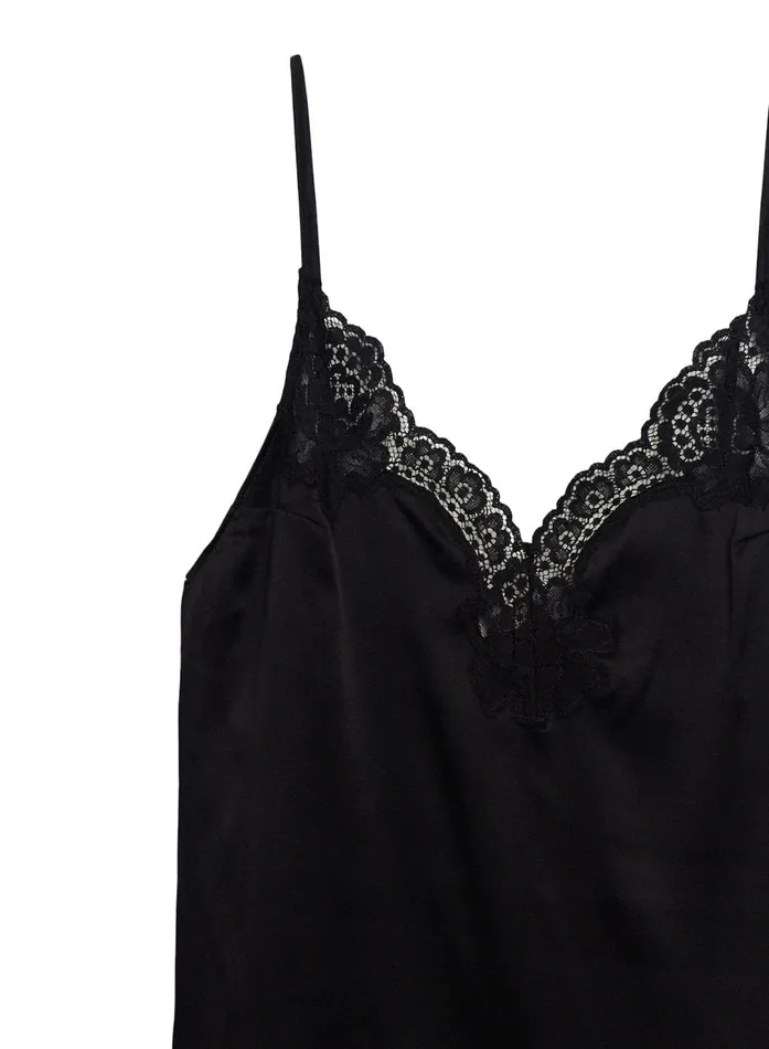 Fleur Du Mal Camis and Tanks Women James Lace Trim Cami Black Fleur Du Mal Camis and Tanks Women James Lace Trim Cami Black