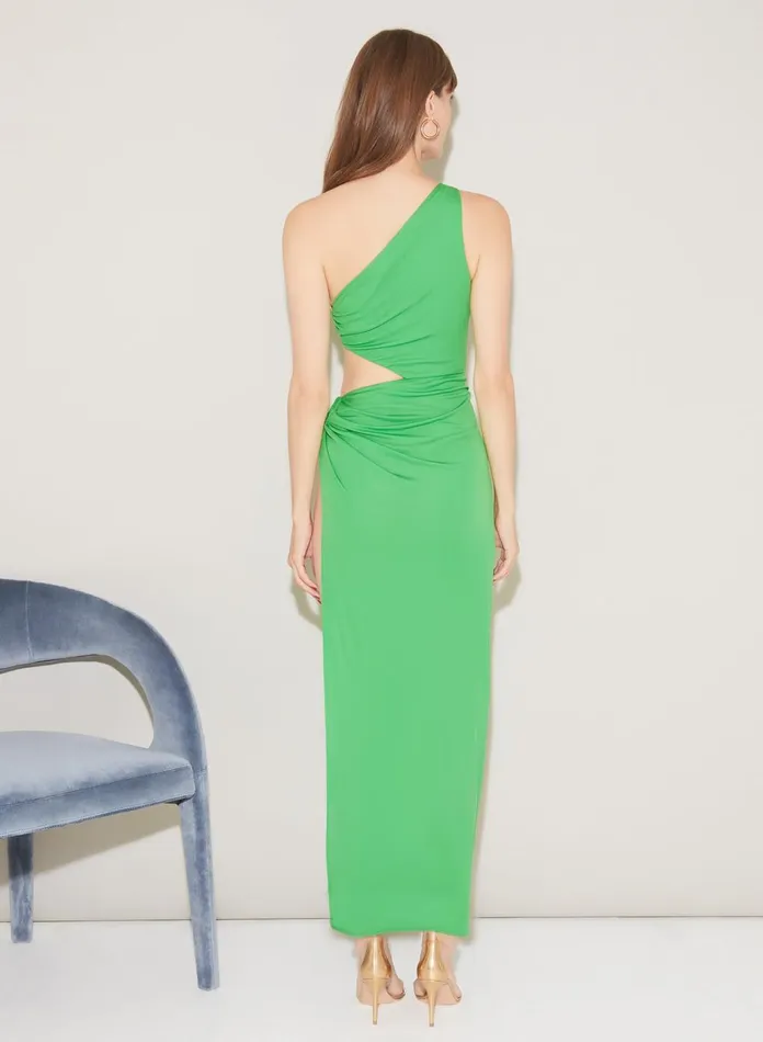 Fleur Du Mal Dresses Women Asymmetric Side Knot Dress Peridot Fleur Du Mal Dresses Women Asymmetric Side Knot Dress Peridot