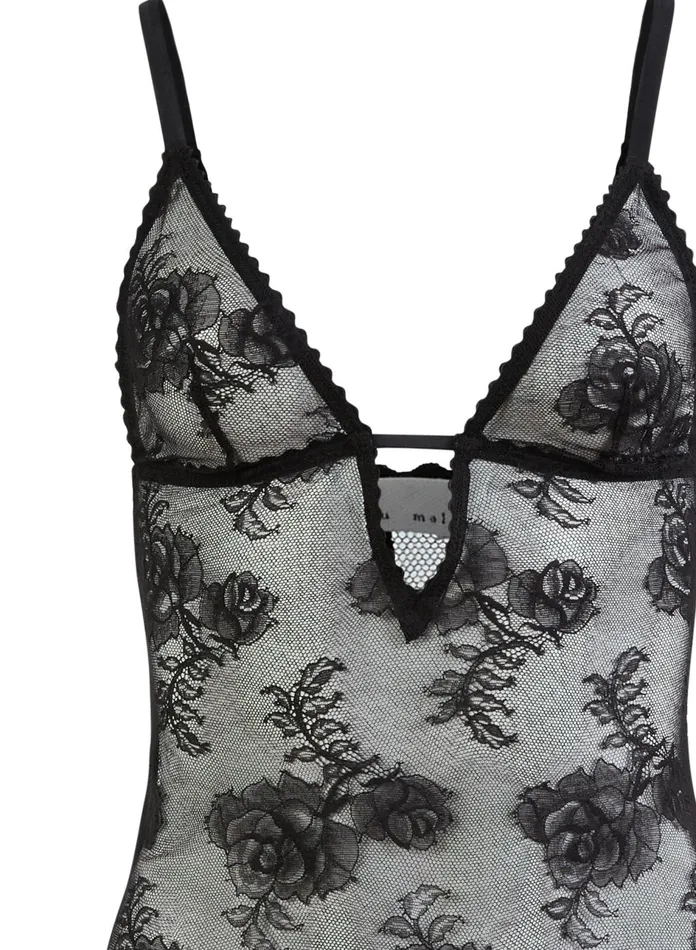 Fleur Du Mal Dresses Women Bouquet Lace Slip Black Fleur Du Mal Dresses Women Bouquet Lace Slip Black