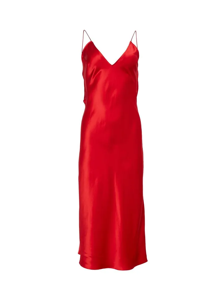 Fleur Du Mal Dresses Women Crystal Low Back Slip Rouge Fleur Du Mal Dresses Women Crystal Low Back Slip Rouge