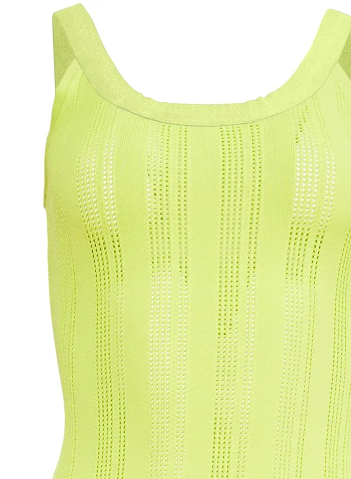 Fleur Du Mal Dresses Women Pointelle Dress Lime Punch Fleur Du Mal Dresses Women Pointelle Dress Lime Punch