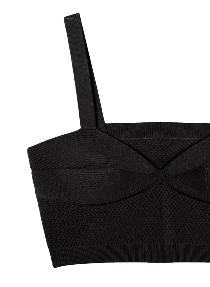 Fleur Du Mal Knitwear Women Knit Bralette Black Fleur Du Mal Knitwear Women Knit Bralette Black