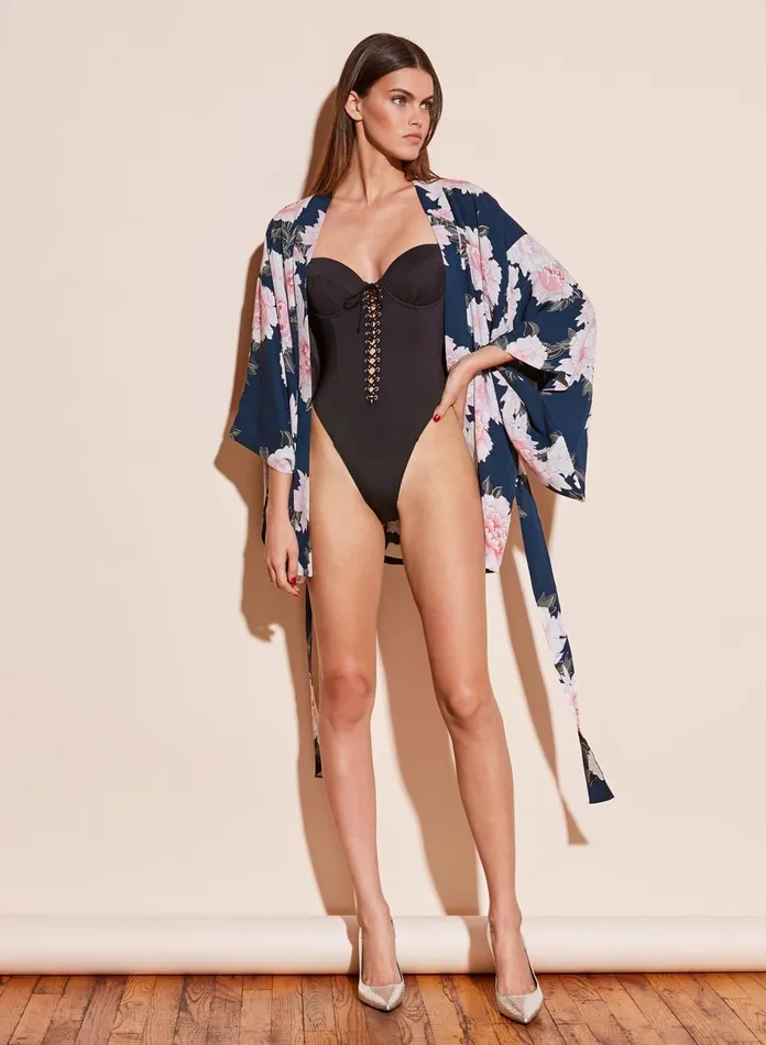 Fleur Du Mal One Pieces Women High Leg Lacing Bullet One Piece Black Fleur Du Mal One Pieces Women High Leg Lacing Bullet One Piece Black