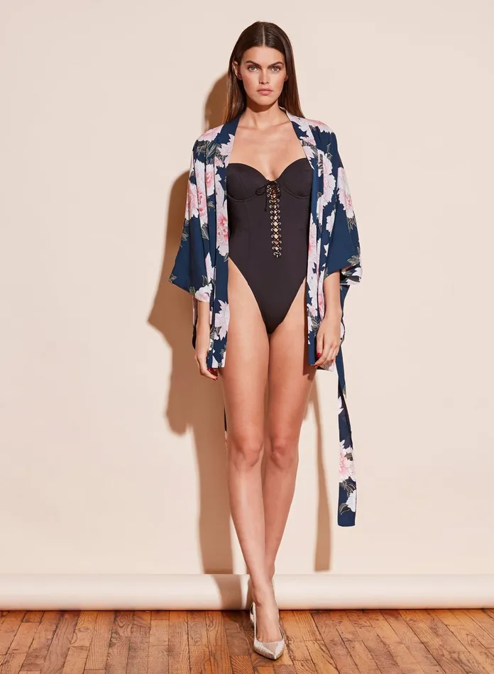 Fleur Du Mal One Pieces Women High Leg Lacing Bullet One Piece Black Fleur Du Mal One Pieces Women High Leg Lacing Bullet One Piece Black