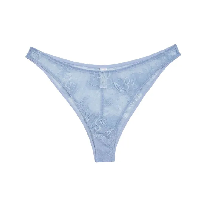 Fleur Du Mal Panties and Garters Women Bouquet Lace Cheeky Pastel Sky Fleur Du Mal Panties and Garters Women Bouquet Lace Cheeky Pastel Sky