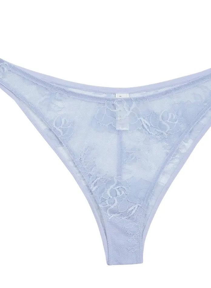 Fleur Du Mal Panties and Garters Women Bouquet Lace Cheeky Pastel Sky Fleur Du Mal Panties and Garters Women Bouquet Lace Cheeky Pastel Sky