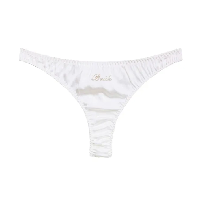 Fleur Du Mal Panties and Garters Women Bridal Luxe Thong Ivory