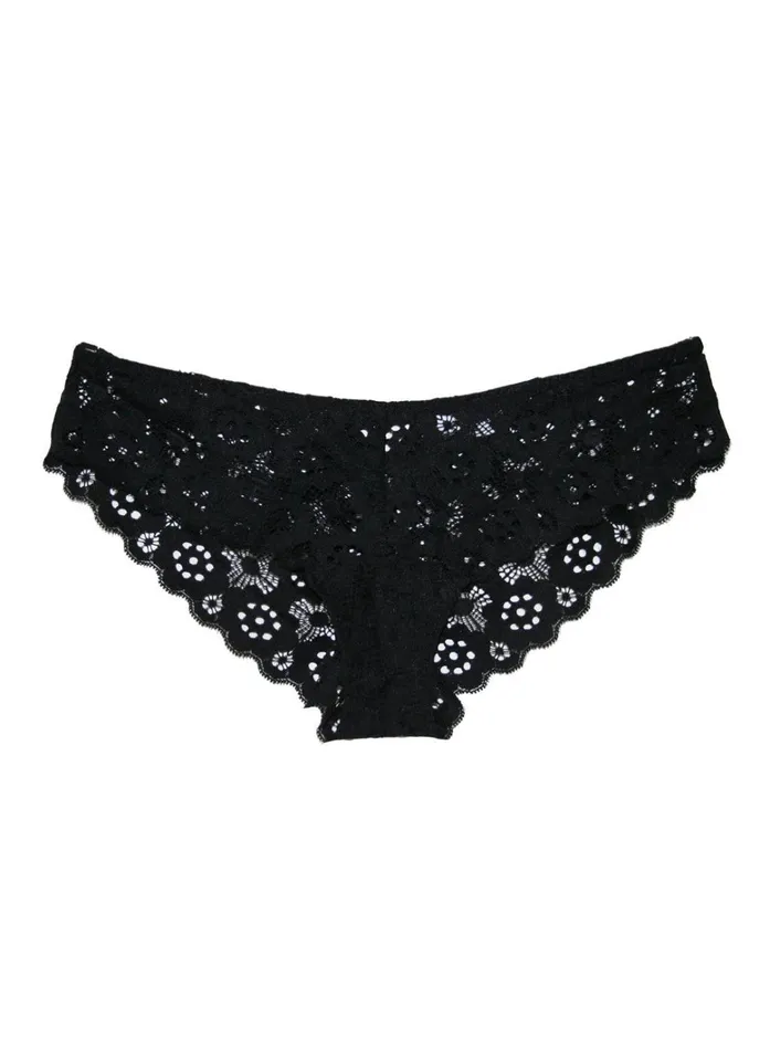 Fleur Du Mal Panties and Garters Women Crochet Lace Cheeky Black Fleur Du Mal Panties and Garters Women Crochet Lace Cheeky Black