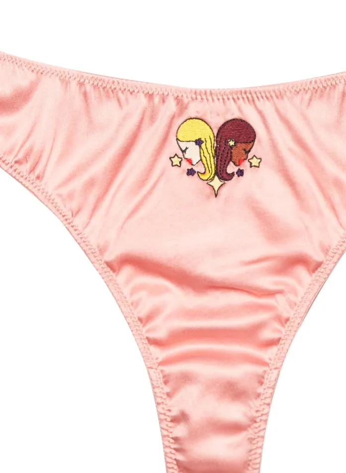 Fleur Du Mal Panties and Garters Women Gemini Zodiac Thong Gemini