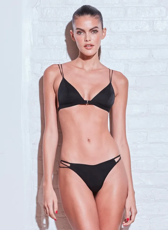 Fleur Du Mal Panties and Garters Women Laced Thong Black Fleur Du Mal Panties and Garters Women Laced Thong Black