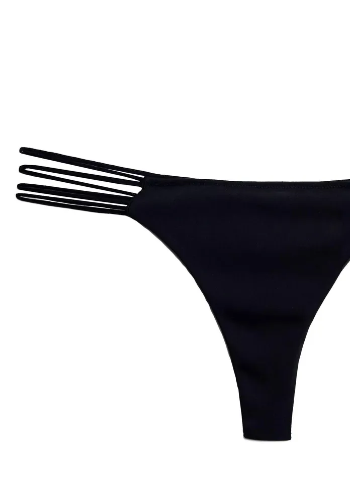 Fleur Du Mal Panties and Garters Women Laced Thong Black Fleur Du Mal Panties and Garters Women Laced Thong Black
