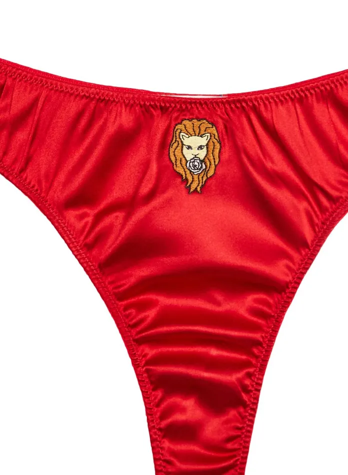 Fleur Du Mal Panties and Garters Women Leo Zodiac Thong Leo