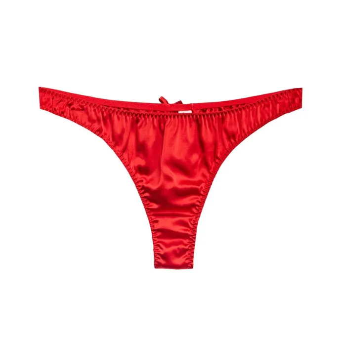 Fleur Du Mal Panties and Garters Women Luxe Thong Rouge Fleur Du Mal Panties and Garters Women Luxe Thong Rouge