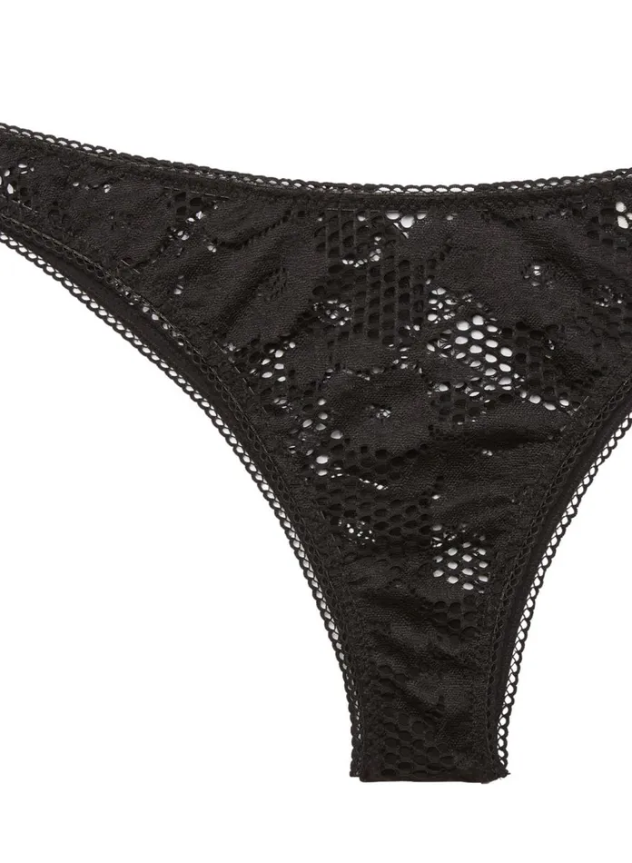 Fleur Du Mal Panties and Garters Women Rosalia Lace Cheeky Black Fleur Du Mal Panties and Garters Women Rosalia Lace Cheeky Black