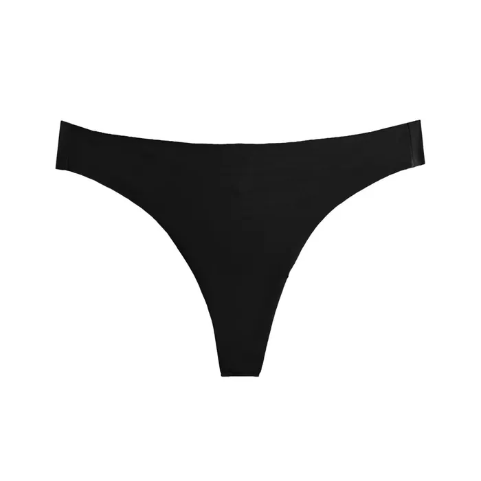 Fleur Du Mal Panties and Garters Women Seamless No Show Thong Black Fleur Du Mal Panties and Garters Women Seamless No Show Thong Black